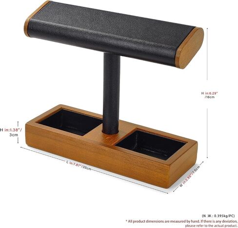 Papten Solid Wood Watch Display Stand T-bar Watch Stand for Men and Women Jewelry Accessory Organizer for Store and Home(SM19101) in Kuwait