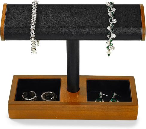 Papten Solid Wood Watch Display Stand T-bar Watch Stand for Men and Women Jewelry Accessory Organizer for Store and Home(SM19101) in Kuwait