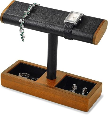 Papten Solid Wood Watch Display Stand T-bar Watch Stand for Men and Women Jewelry Accessory Organizer for Store and Home(SM19101) in Kuwait
