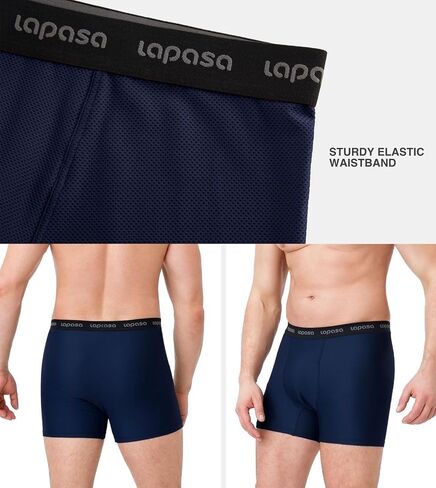 LAPASA Men's Quick Dry Travel Underwear, Terraversal Series Mesh Breathable Trunks/Boxer Briefs/Boxers (2 & 3 Packs) in Saudi Arabia