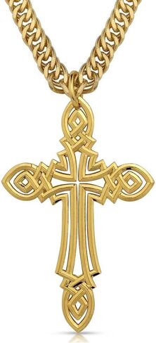 Montana Silversmiths 24k Gold Plated Silver Bullrider Cross Necklace for Adults in Saudi Arabia