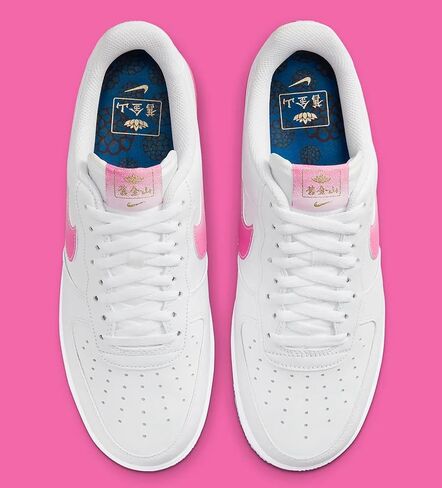 Nike Men's Air Force 1 07 PRM White/Lotus Pink-Yellow Gold (FD0778 100) - 10.5 in Saudi Arabia