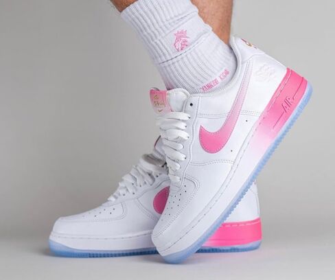 Nike Men's Air Force 1 07 PRM White/Lotus Pink-Yellow Gold (FD0778 100) - 10.5 in Saudi Arabia