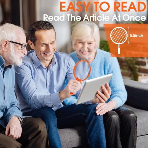 Large Magnifying Glass with Light, Magnifier 10X 20X 45X Handheld Illuminated Lighted Magnifier with 3 LED Lights 1UV Light Storage Bag Clean Cloth for Seniors Reading Inspection in Saudi Arabia