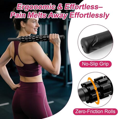 Muscle Roller Stick, Muscle Roller, Liposuction Massage Roller for Lymphatic Drainage, Massager Stick for Relief Muscle Soreness, Trigger Points, Help Exercise Runner Legs, Back Recovery in Kuwait