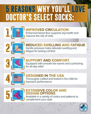جوارب ضغط نحاسية مقاس كبير من Doctor's Select عريضة الساق - زوجان | يصل إلى 6XL | 20-30 ملم زئبق | أسود | جوارب ضغط للنساء واسعة الساق | جوارب ضغط واسعة جدًا للنساء in Saudi Arabia