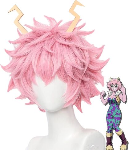 Blond and Pink KDA Ahri Wig for girls, long Straight Game Cosplay Wig for women, Halloween Costume party Wigs (Color-10) in Kuwait