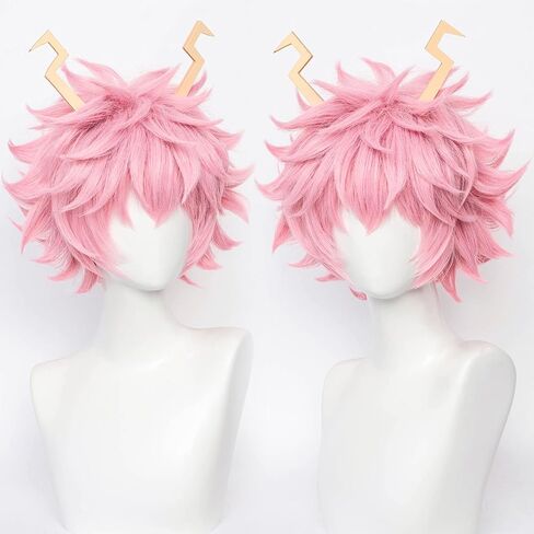 Blond and Pink KDA Ahri Wig for girls, long Straight Game Cosplay Wig for women, Halloween Costume party Wigs (Color-10) in Kuwait