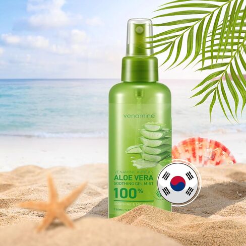 VENAMINE Korean Aloe Vera Soothing & Moisture Gel 100% For Face And Body 300ml in Saudi Arabia