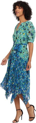 Maggy London Women's Pleated Skirt Hankey Hem Dress, Mint Green/Green in Saudi Arabia