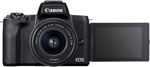 كانون مجموعة اي او اس M50 مارك Ii + Ef-M 15-45 ملم Is Stm Kit اسود in Saudi Arabia