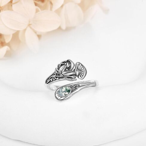 YAFEINI Hummingbird Spoon Ring Sterling Silver Hummingbird Jewelry Gifts for Women in Saudi Arabia