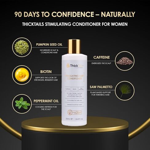 ThickTails Hair Growth Shampoo For Women - For Thinning Hair & Breakage Due to Menopause, Stress, Postpartum Recovery. Anti Hair Loss Shampoo For Hair Regrowth. DHT Blocking Shampoo. Biotin Caffeine in Saudi Arabia