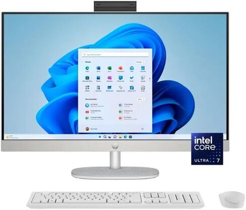HP 27” All-in-One Desktop, AMD Ryzen 5 5500U, 16 GB RAM, 512 GB SSD, Full HD IPS Touchscreen, Windows 11 Home, 4 USB Ports, Privacy Camera, Dual Mics, Wireless Keyboard and Mouse (27-cb0060, 2021) in Saudi Arabia