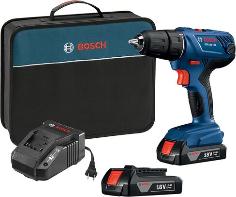 Bosch GSR18V-190B22 18V Compact 1/2" Drill/Driver Kit with (2) 1.5 Ah Slim Pack Batteries in Kuwait