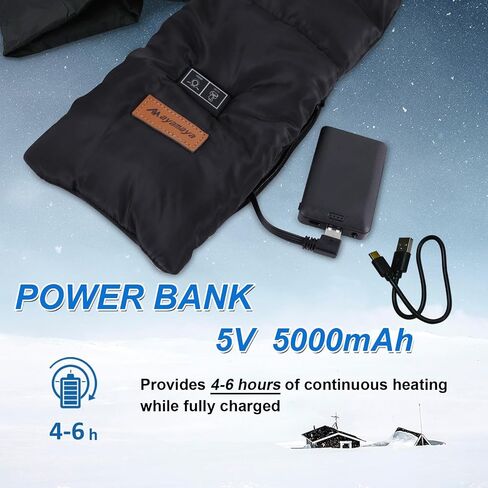 ayamaya Heated Scarf with Hidden Hat - Wireless Heating Pad with 5000mAh Rechargable Battery, Lightweight Winter Warm Scarves in Saudi Arabia