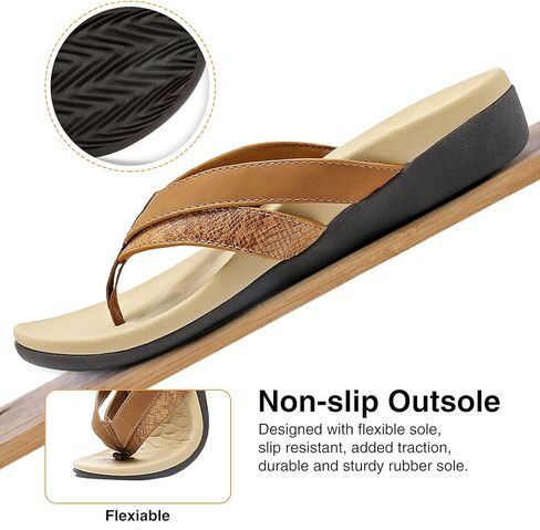 MISF المرأة تقويم العظام الوجه يتخبط قوس دعم ثونغ الصنادل لالتهاب اللفافة الأخمصية أقدام مسطحة نعال المشي مريحة in Kuwait