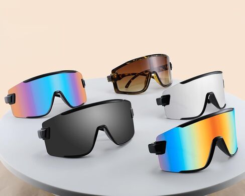 Karsaer Vision Big Shield Wraparound Sunglasses Rave for Men Women Neon Sun Visor Glasses Cycling Ski Shades 80s 90s in Saudi Arabia