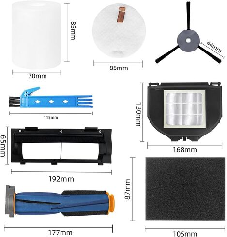 Theresa Hay Replacement Parts for Shark AV2501S AV2501AE AV2511AE RV2502AE RV2520AOUS AV2510AOUS Robot Vacuum Cleaner Accessory Kit Main Brush & Filter & Side Brush & Foam Filter & Caster Wheel in Saudi Arabia