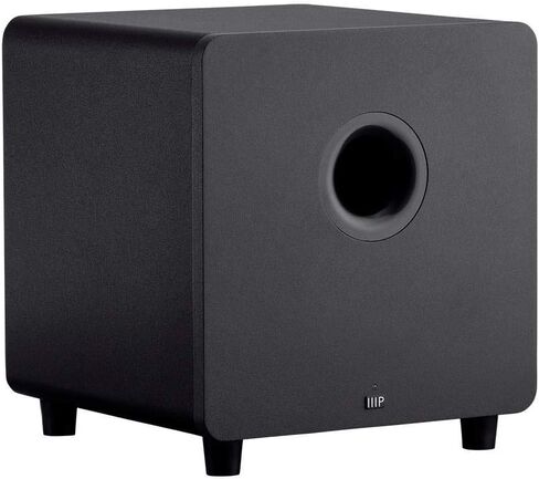 Monoprice HT-35 Premium 5.1-Channel Home Theater System - Charcoal, with Powered Subwoofer, Low Profile Speaker Grilles, Secure Mounting Option, Black (139357) in Saudi Arabia