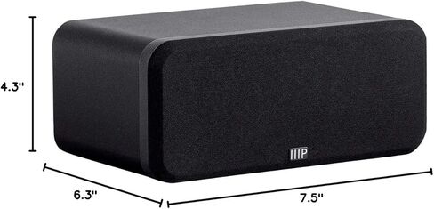 Monoprice HT-35 Premium 5.1-Channel Home Theater System - Charcoal, with Powered Subwoofer, Low Profile Speaker Grilles, Secure Mounting Option, Black (139357) in Saudi Arabia