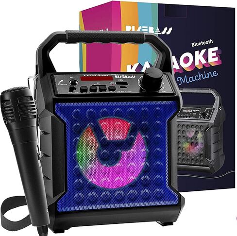 Risebass Karaoke Bluetooth Party Speaker with Microphone – Portable Wireless Karaoke Machine for Indoor/Outdoor Parties – Loud Speaker for Thanksgiving or Christmas – SD, AUX, USB in Kuwait