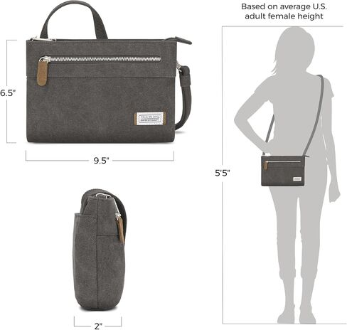 Travelon Anti-theft Heritage Cross Body Bag Cross Body Bag, Sage, 10.5 x 7 x 2 in Saudi Arabia