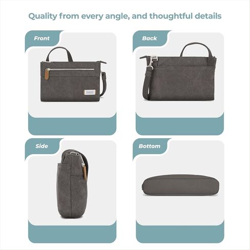 Travelon Anti-theft Heritage Cross Body Bag Cross Body Bag, Sage, 10.5 x 7 x 2 in Saudi Arabia