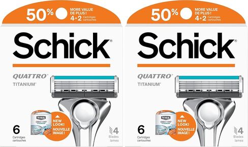 Schick Quattro Titanium Refills — Schick Quattro Refills, Men’s Razor Refills, 6 Count in Saudi Arabia