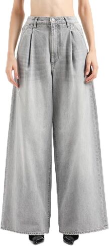 Armani Exchange Women's Super Wide Leg Cotton 5 Pocket Pant in Saudi Arabia
