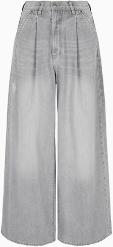 Armani Exchange Women's Super Wide Leg Cotton 5 Pocket Pant in Saudi Arabia