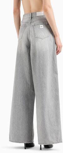 Armani Exchange Women's Super Wide Leg Cotton 5 Pocket Pant in Saudi Arabia
