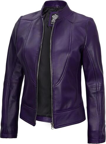 Decrum Women Leather Jacket - Real Lambskin Leather Jackets For Women in Kuwait