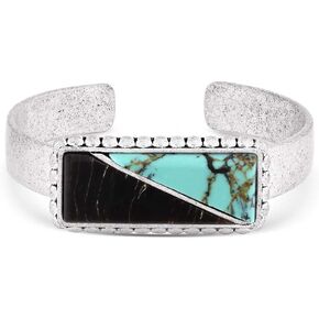 Montana Silversmiths Blue SunflowerTurquoise Cuff Bracelet - BC5380 in Kuwait