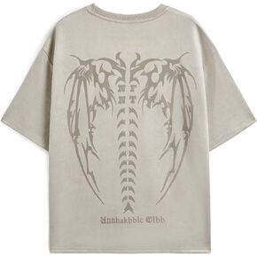 EMMIOL Men's T Shirts Oversize Short Sleeves Unisex Loose Solid Streetwear Tee Crew Neck Cotton Tops in Saudi Arabia