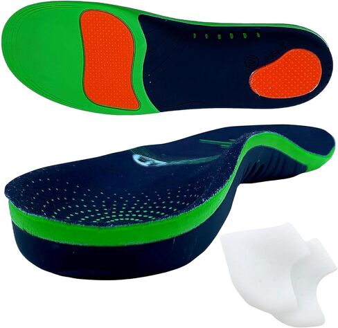 Plantar People Orthotic Insoles Full Length with Arch Supports & Silicone Heel Pads, Metatarsal and Heel Cushion for Plantar Fasciitis Treatment (M) in Saudi Arabia
