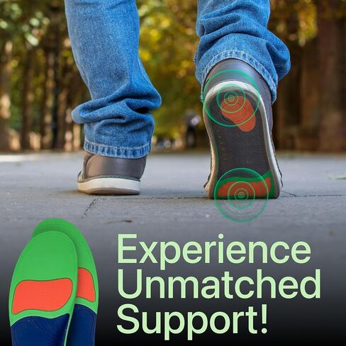 Plantar People Orthotic Insoles Full Length with Arch Supports & Silicone Heel Pads, Metatarsal and Heel Cushion for Plantar Fasciitis Treatment (M) in Saudi Arabia