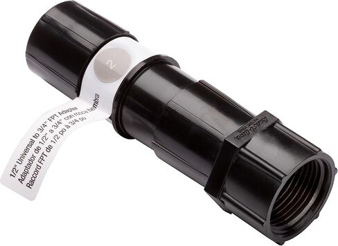 محول PVC للري بالتنقيط من Rain Bird BA-050MPS، مناسب عالميًا لأنابيب التنقيط مقاس 5/8 بوصة، 1/2 بوصة، .700 بوصة، خيط أنبوب ذكر 1/2 بوصة (MPT) × 1/2 بوصة in Kuwait
