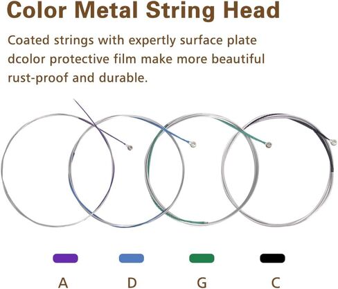 1/2 Cello Strings Full Set A-D-G-C Strings Steel Steel Core Nickel Alloy Wound in Saudi Arabia