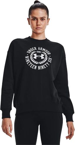 Under Armour - Womens Rival Crest GRP Crew Fleece Top in Saudi Arabia