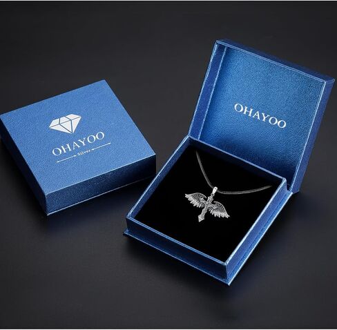 OHAYOO Angel Wings Necklace Sword Necklace Pendant for Women Holy Guardian Angel Necklace Anniversary Wings Jewelry Gifts for Girls Mom Daughter Wife in Kuwait