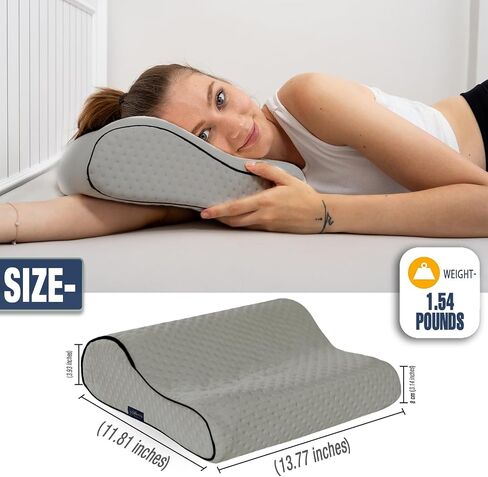 alkamto Travel & Camping Comfortable Memory Foam Pillow with Extra Cotton Cover – Easy to Carry Portable Bag – Temperature Regulating Pillow Case - Perfect for Travelling/Fishing/Backpacking/Hiking in Kuwait