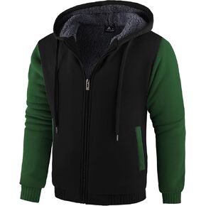 SWISSWELL Hoodies for Men Zip Up Fleece Lined Heavy Sherpa Hooded Sweatshirt Warm Heavy Duty Fleece Jacket in Kuwait