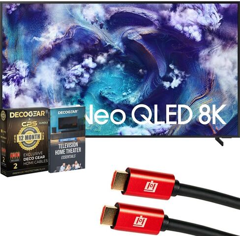 Samsung QN65Q60BAFXZA Q60B 65 inch QLED 4K Quantum Dual LED HDR Smart TV (2022) Bundle with Deco Gear Home Theater Soundbar with Subwoofer, Wall Mount Accessory Kit, 6FT 4K HDMI 2.0 Cables and More in Saudi Arabia