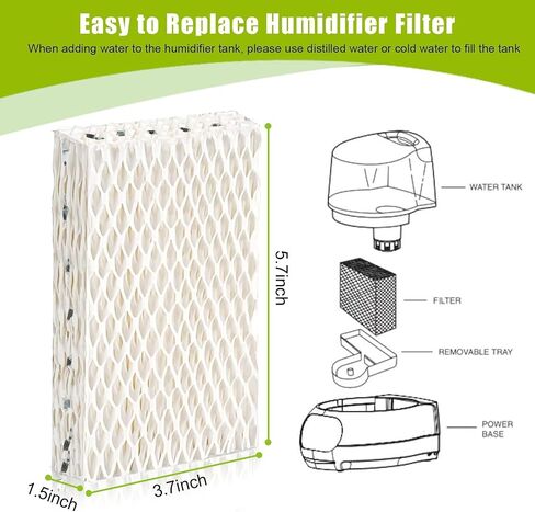 WXFANA 4 Pack WF813 Humidifier Filters Wick Replacement Compatible with ReliOn RCM-832 RCM-832N WF813 DH832 ProCare PCWF813 Equate EQWF813 EQ-2119-UL Duracraft DH-830 Cool Mist Humidifier Filters in Saudi Arabia