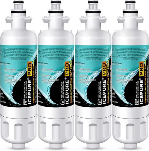 ICEPURE PLUS 46-9690 NSF53 بديل معتمد لـ LG LT700P ADQ36006101، Kenmore Elite 9690 ADQ36006102، LFX28979ST، RWF1200A، LFX25978ST، LFXS30766S، LFXC24726S فلتر مياه الثلاجة، 4 عبوات in Saudi Arabia