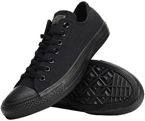 Converse Chuck Taylor All Star Low Top Black Monochrome Sneakers - 10 B(M) US Women / 8 D(M) US Men in Saudi Arabia