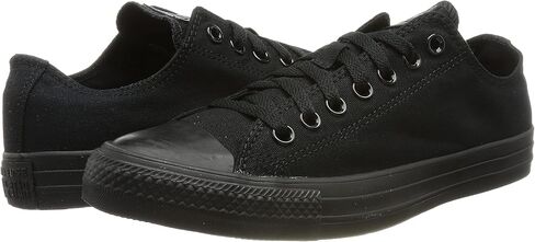 Converse Chuck Taylor All Star Low Top Black Monochrome Sneakers - 10 B(M) US Women / 8 D(M) US Men in Saudi Arabia