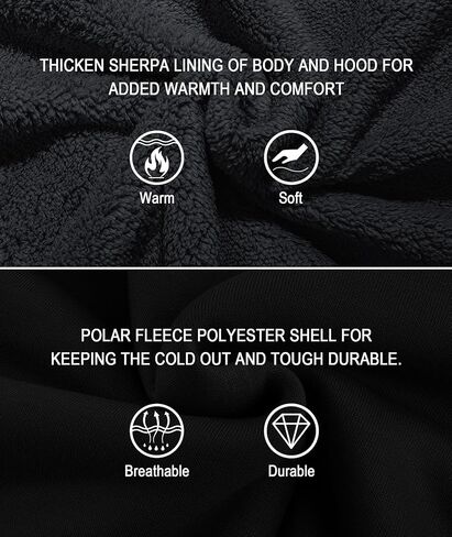 SWISSWELL Hoodies for Men Zip Up Fleece Lined Heavy Sherpa Hooded Sweatshirt Warm Heavy Duty Fleece Jacket in Kuwait