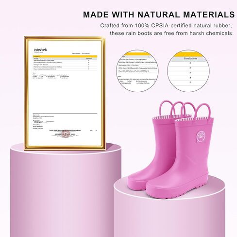 أحذية مطاطية مطاطية مقاومة للماء من Stelle Kids Foots للفتيات والفتيان ، ومقابض سهلة ، ومطاط طبيعي متين in Kuwait